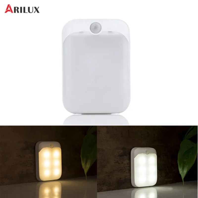 Ночник ARILUX светильник с датчиком движения 5 в пост. Тока 6 светодиодный USB