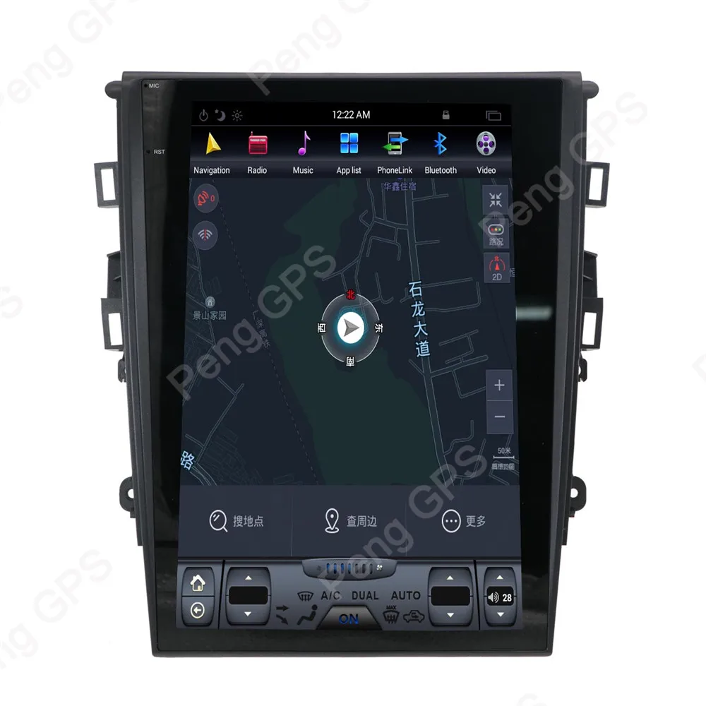 2 Din радио 12," ips Android автомобильный gps-навигация, dvd-плеер для Ford Mondeo Fusion MK5 2013- HD 1024*600 мультимедиа головное устройство