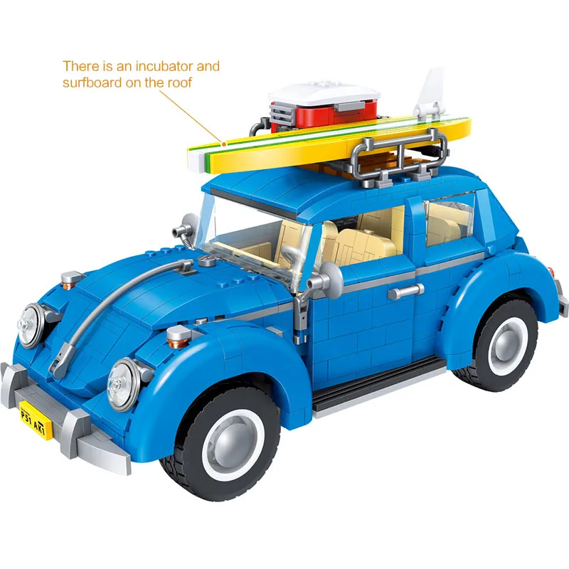 СОЗДАТЕЛЬ серии город автомобиль кирпичи совместимый Technic Volkswagen Beetle модель здания панель из кубиков игрушки для детей