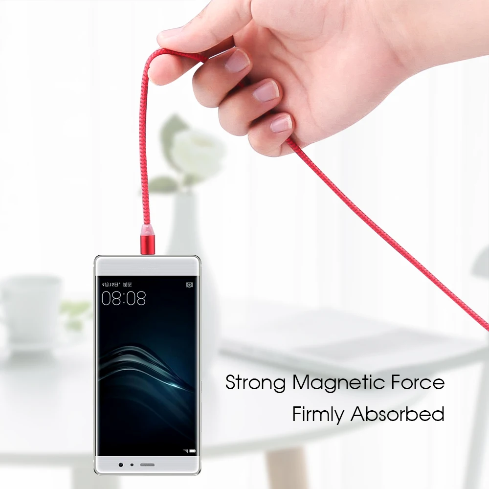 1 м Магнитный кабель Micro usb Type C адаптер для быстрой зарядки телефона Microusb