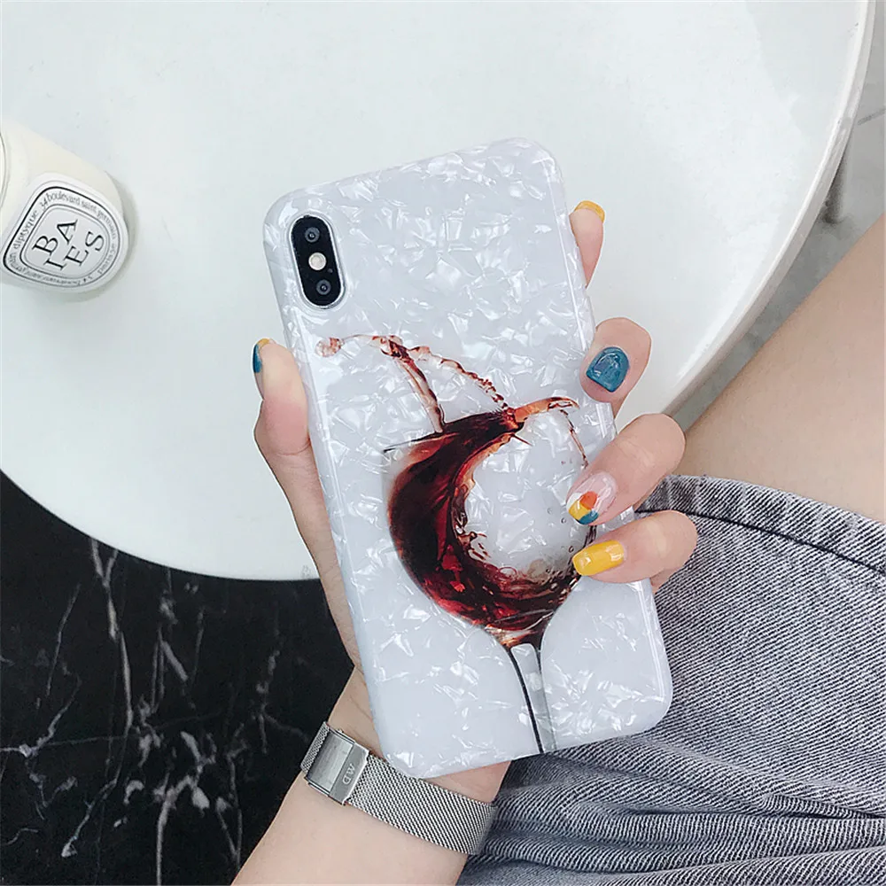 Футляр для красного вина для iphone 11, 6, 7, X, XS Max, задняя крышка, мягкая силиконовая оболочка раковины для телефона iphone 7, 8, 6, 6s Plus, XR X 11 Pro, чехол 11