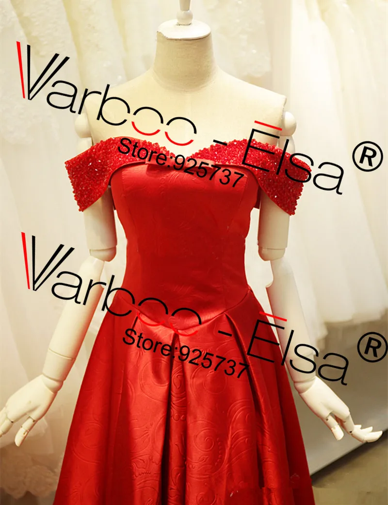 Женское атласное вечернее платье с открытыми плечами VARBOO_ELSA vestidos de noche largos