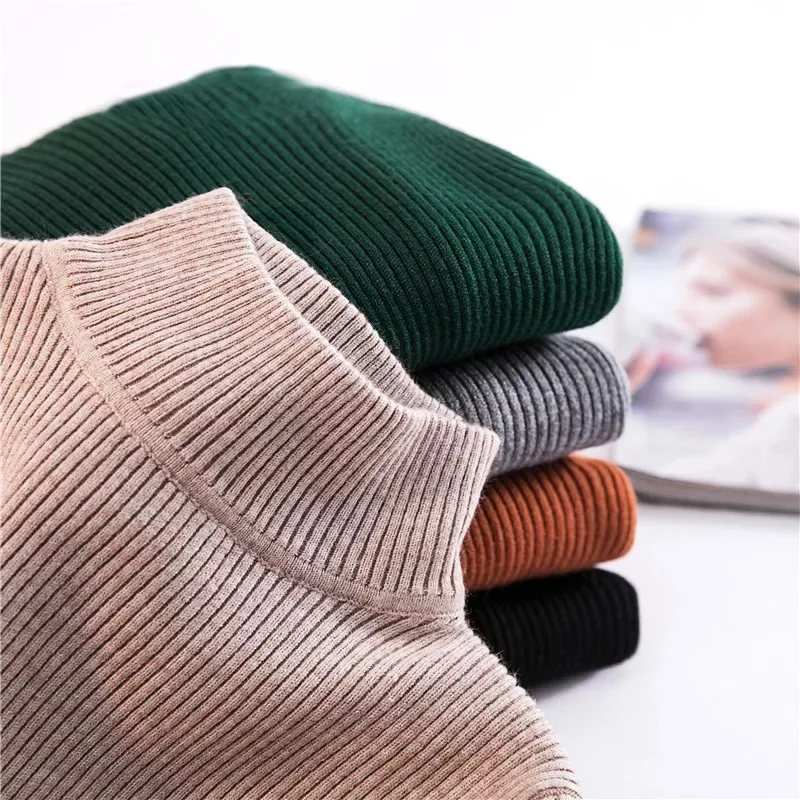 New Autumn Turtleneck Pullovers Sweaters Primer Shirt Long Sleeve Short Korean Slim-fit Tight Sweater Women Knit Tops | Женская одежда