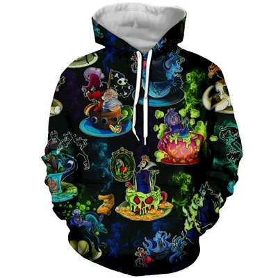 hoodie Новая мода мультфильм аниме королева лев Король колдовство 3D печатных балахон для женщин мужчин толстовки/Толстовка - Цвет: hoodie