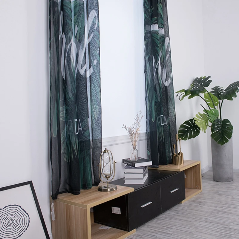 2 шт. цифровая печать марлевые шторы современные оконные драпировка панели тюль |