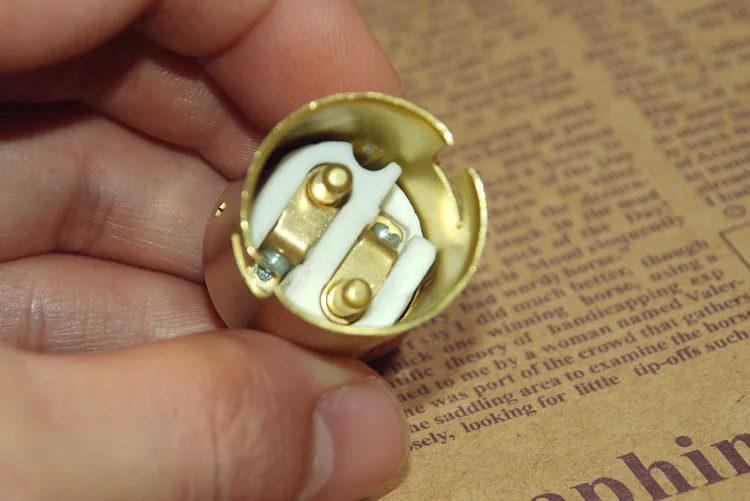 2 шт. винтажный держатель для лампы с золотым покрытием медная Ретро лампа