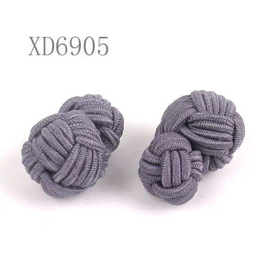 XD6905 Запонки с узлом для мужчин и женщин, классические рубашки, запонки для свадебной вечеринки - Окраска металла: XD6905