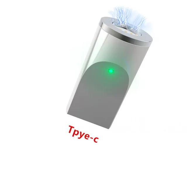 Магнитный Кабель-адаптер для Iphone samsung, магнитный Micro USB разъем type-C, адаптер для зарядки для IPhone, Android, кабели для зарядки - Цвет: silver-only Type C
