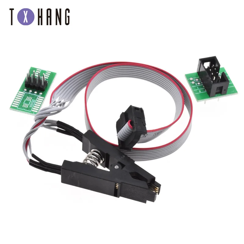 SOIC8 SOP8 Тесты зажим для EEPROM 93CXX/25CXX/24CXX программирование в цепи на USB программист TL866CS
