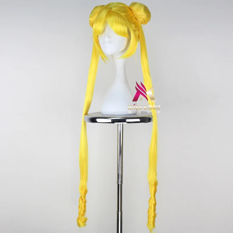 Женский длинный парик Сэйлор Мун Классический золотистый из аниме Токио для