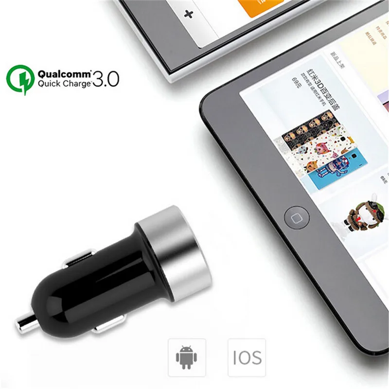 XLOT USB Автомобильное телефон Зарядное устройство QC 3 0 мобильный автомобильный
