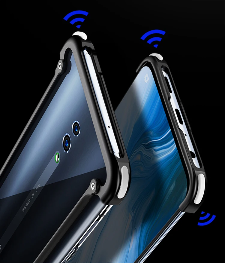 Чехол Oatsbasf для Oppo Reno 10x zoom Тонкий Алюминиевый металлический бампер чехол для Oppo Reno/10x zoom защита от падения Чехол