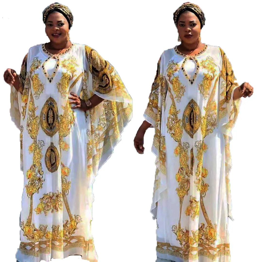 Новый стиль для лета 2019 модное Африканское платье большой размер свободный принт