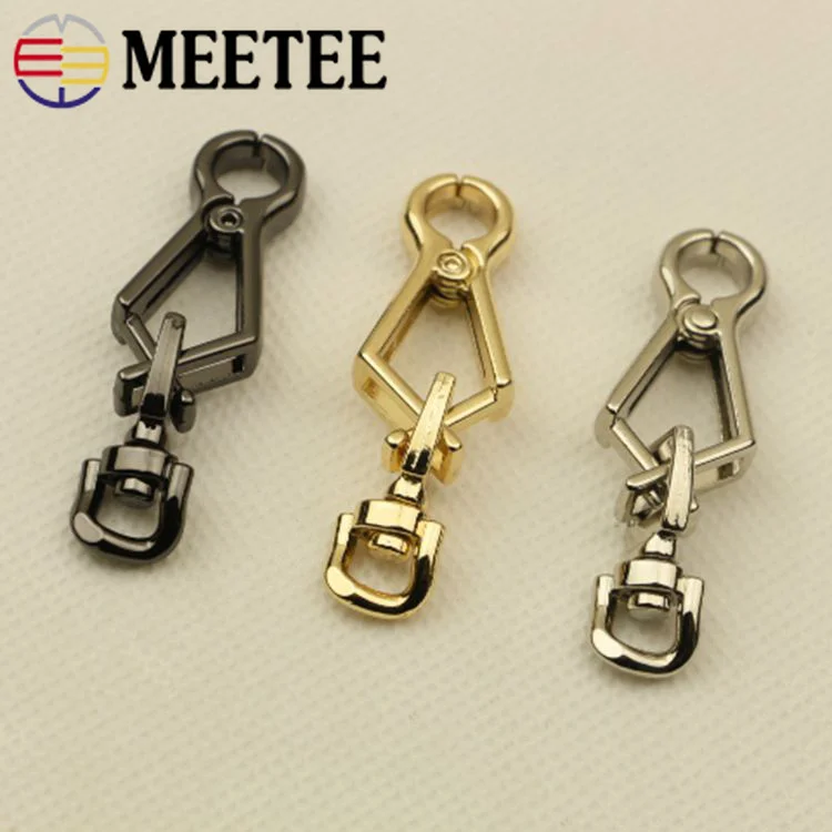 Meetee 1 шт. Поворотные крючки для канделябров из нержавеющей стали, Брелоки для ключей, кольца для ключей, прочные, на открытом воздухе, пряжки для цепей, поделки своими руками