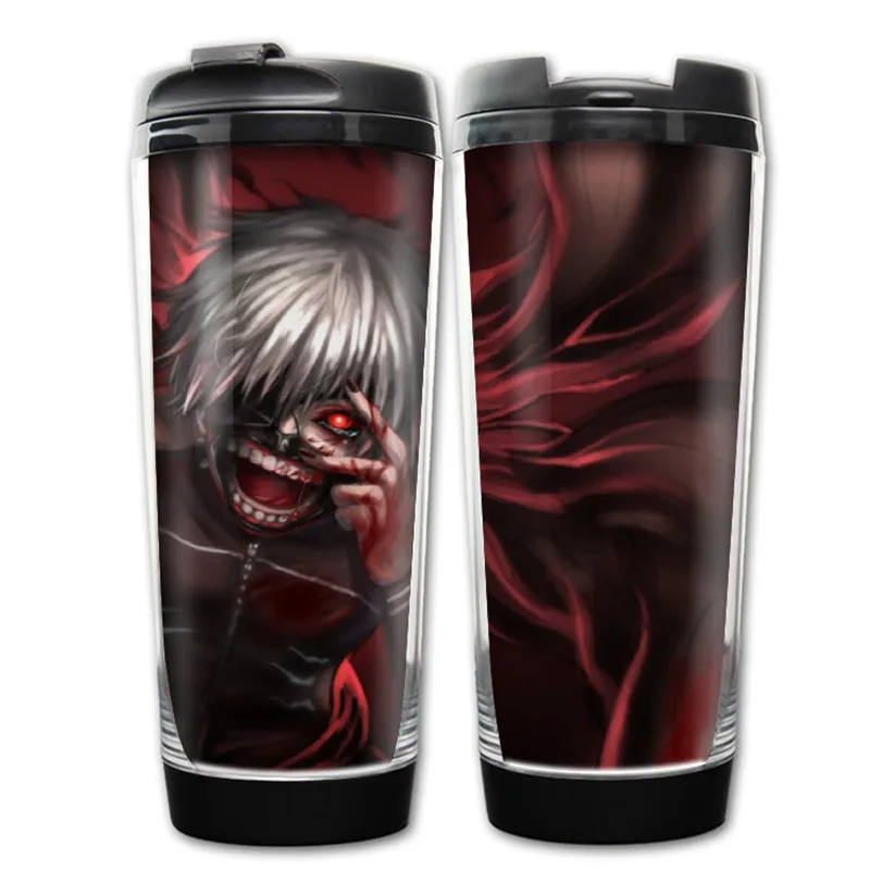 400 мл аниме Токийский Гуль Kaneki Ken дизайнерская пластиковая бутылка для воды посуда для напитков на открытом воздухе - Цвет: Style 4