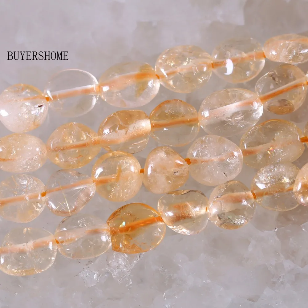 

Earrings Natural Yellow Crystal Irregular Loose Beads For Making Jewelry String Gem S069