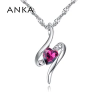 anka drop with heart crystal pendant necklace valentines day gift main stone crystals from austria 129523