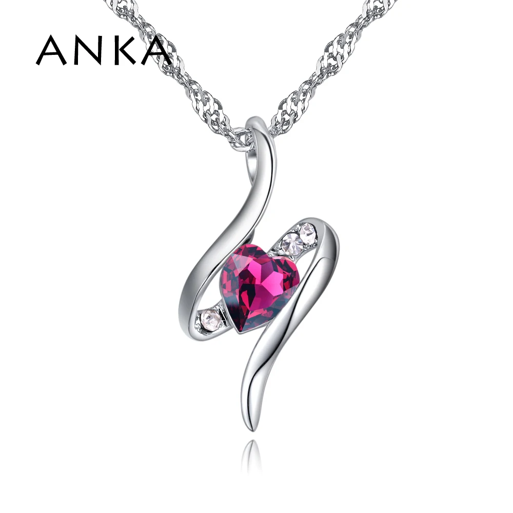 Ожерелье с подвеской в виде Капли сердца подарок на день Святого Валентина