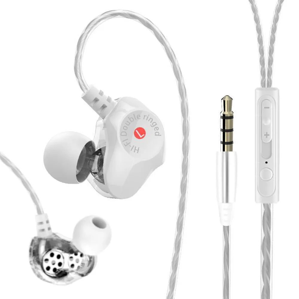 Новинка универсальные 3 5 мм наушники вкладыши HIFI двойной Динамический драйвер