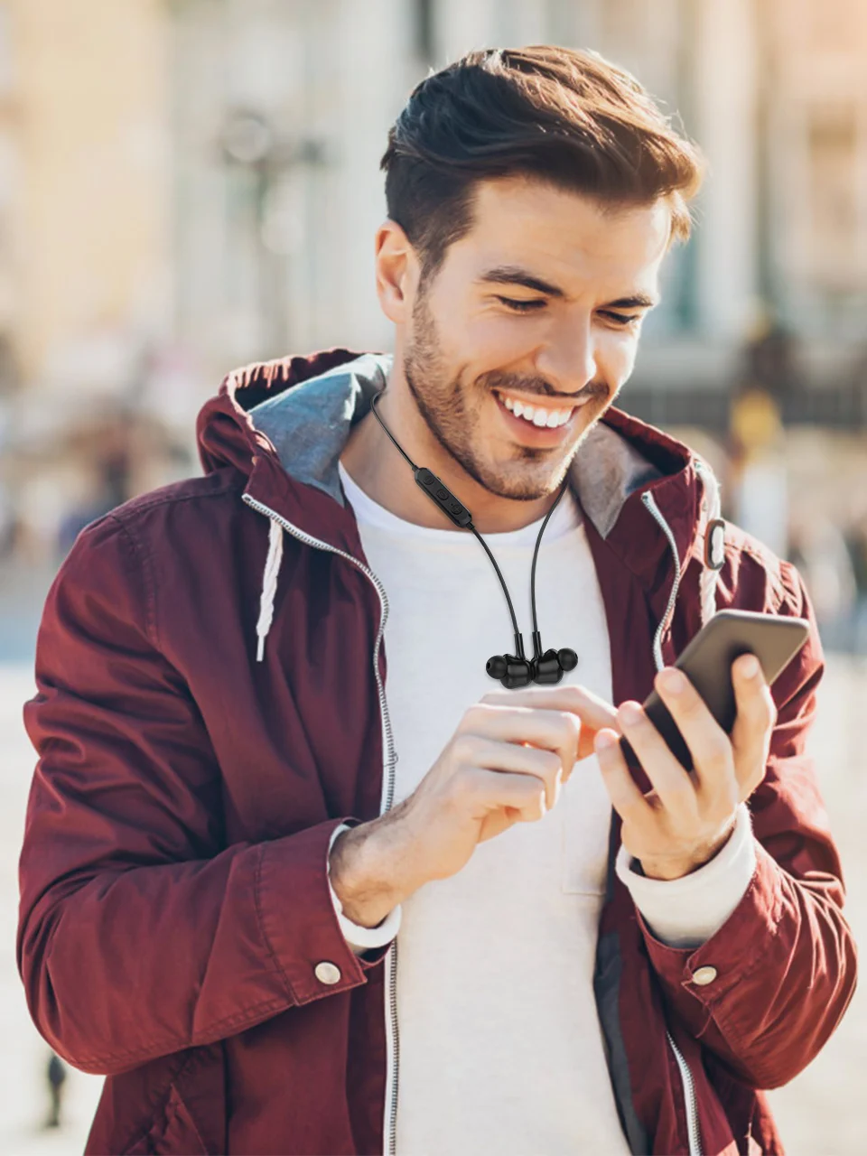 Langsdom L17 беспроводные наушники Bluetooth 5,0 наушники для телефона iPhone гарнитура с магнитами вкладыши с микрофоном стерео Bluetooth наушники