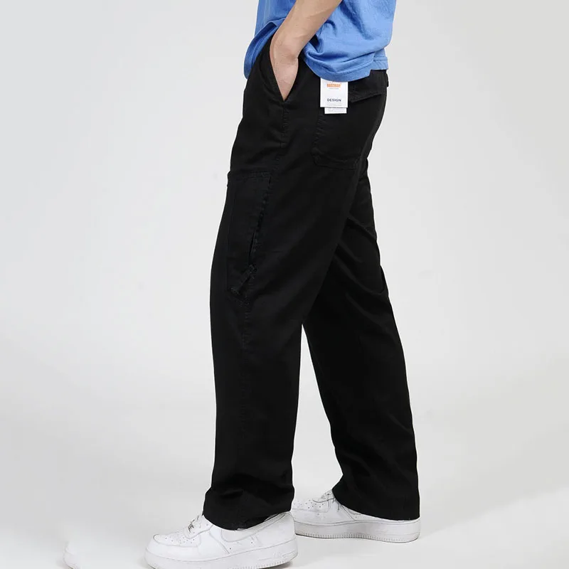 4xl 5xl 6xl повседневные брюки мужские хлопковые прямые карго размера плюс с