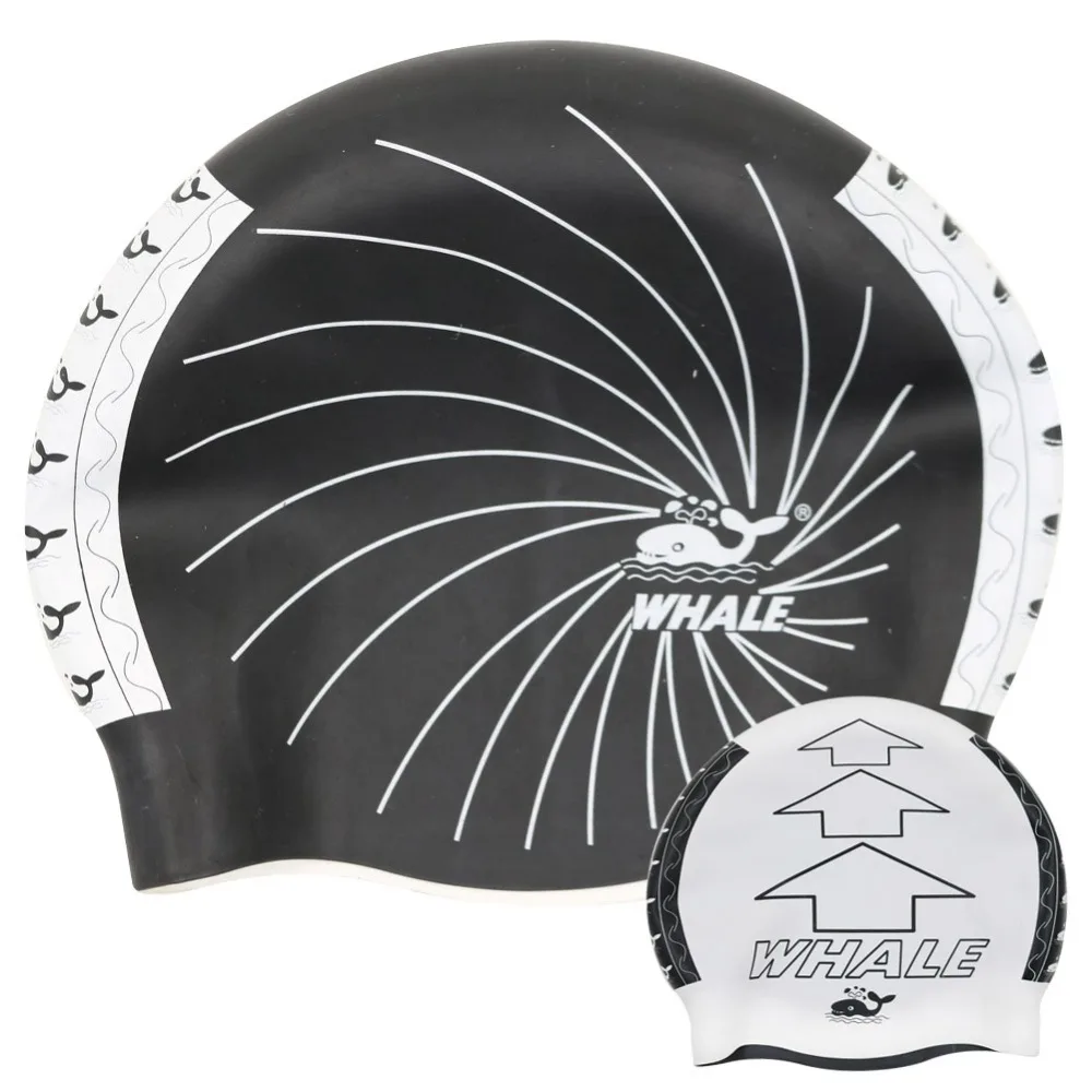 WHALE Brand Free shipping bone swimming cap silicone swim caps for men women CAP800 | Спорт и развлечения