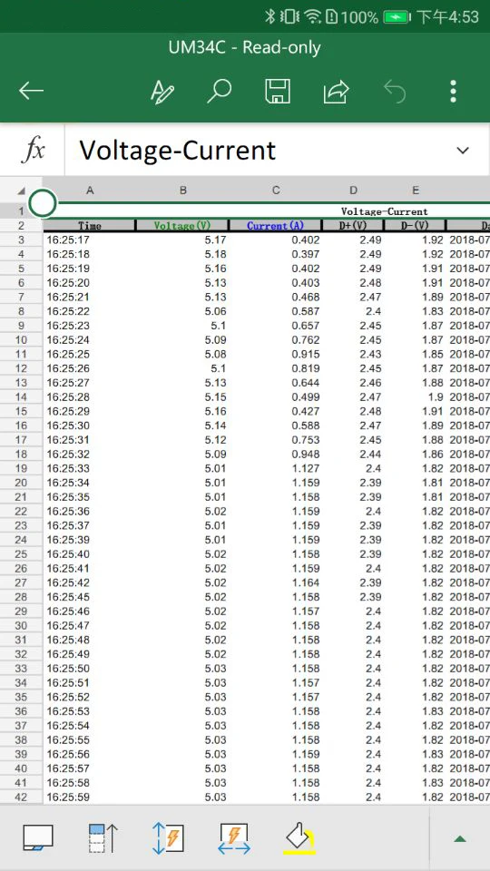 RD UM34 UM34C Для APP USB 3,0 Тип-C DC Вольтметр Амперметр Напряжение измеритель тока, для батареи зарядки измерения Кабельный тестер сопротивления