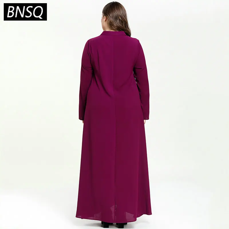 BNSQ плюс размер женское длинное платье нежная Цветочная вышивка макси платья