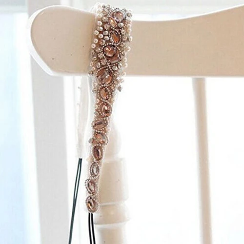 Women's Sweet Lace Faux Pearls Hairband Rhinestone Crystal Headband Head Piece 9TP6 | Аксессуары для одежды