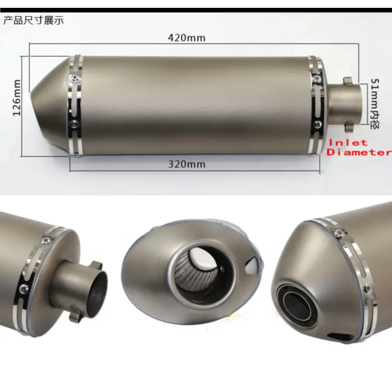 Для большого объема двигателя akrapovic выхлопной скутер глушитель спортивный
