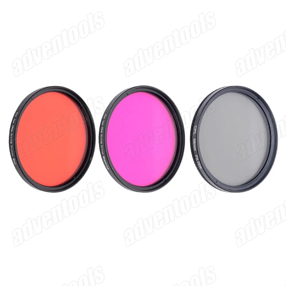 Новое поступление Профессиональный 58 мм подводный цвет-коррекция красный +