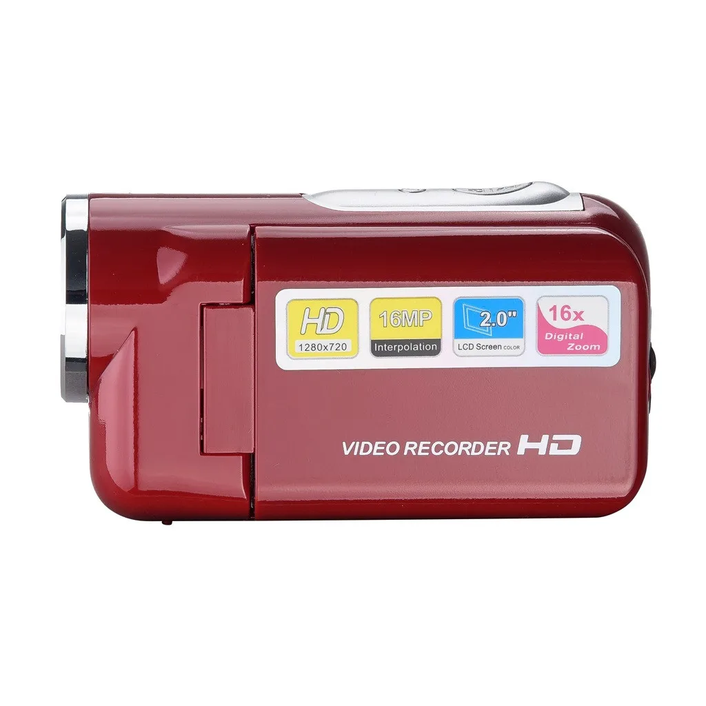 Видеокамера HD 720P ручная 16 миллионов пикселей Цифровая камера светодиодный вспышка 4x цифровой зум 2,0 дюймов 19Mar28