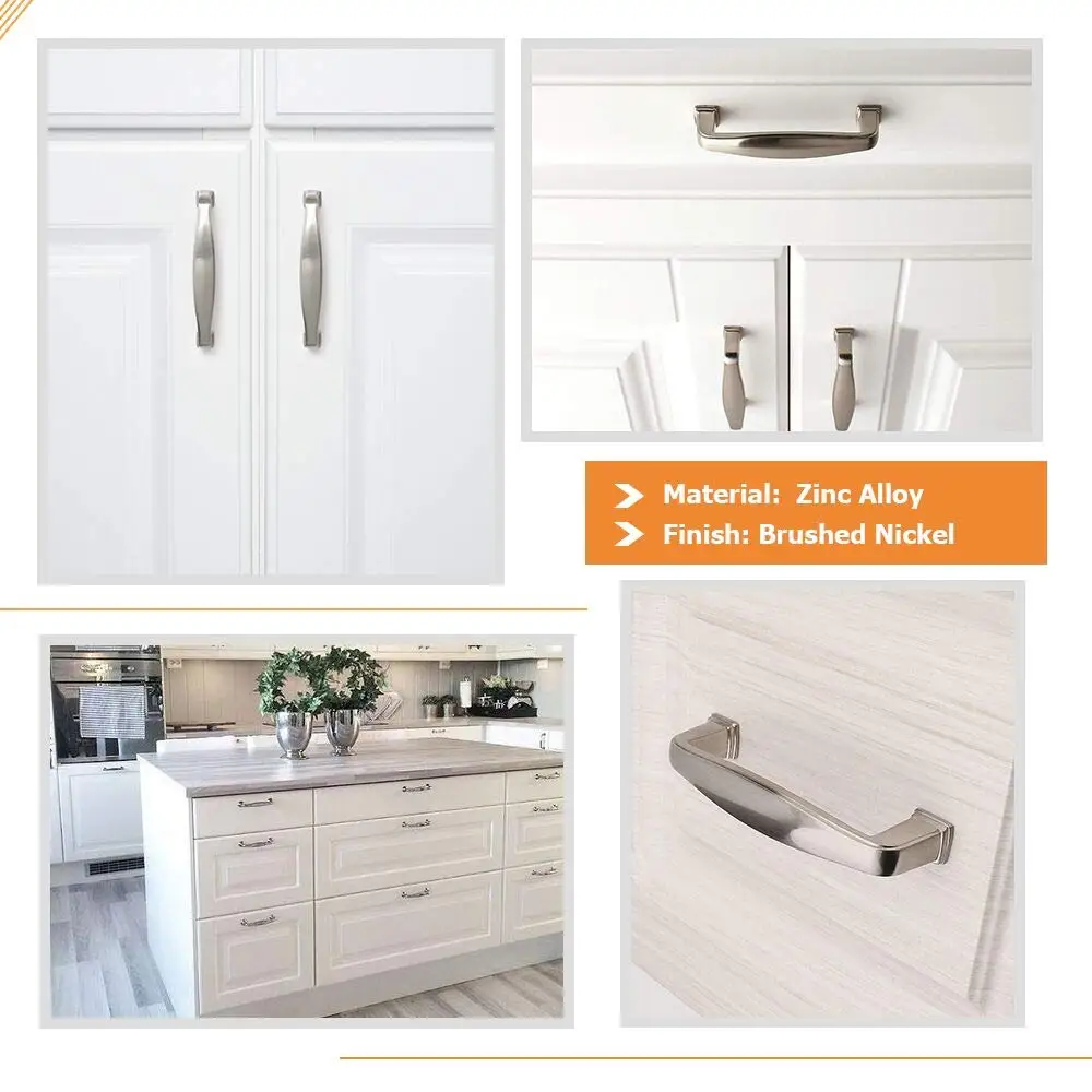 1 упаковка Шкаф Тянет аппаратные матовый никель ручки для ящиков комода Твердые