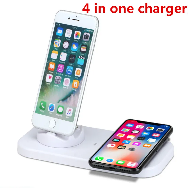 

Mindzo Universal USB mobile phone charging station with wireless charger for iPhone for Samsung Xiaomi Huawei