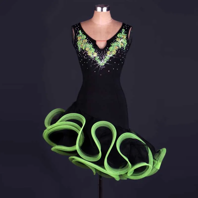 

New style latin dance costumes senior sexy latin dance dress for women latin dance dresses S M L XLXXL DQ1013