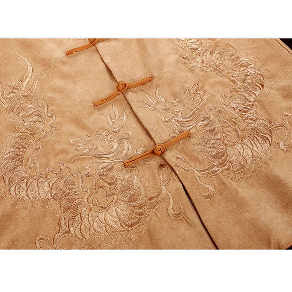 Куртка мужская с вышивкой дракона брендовый пиджак в традиционном китайском