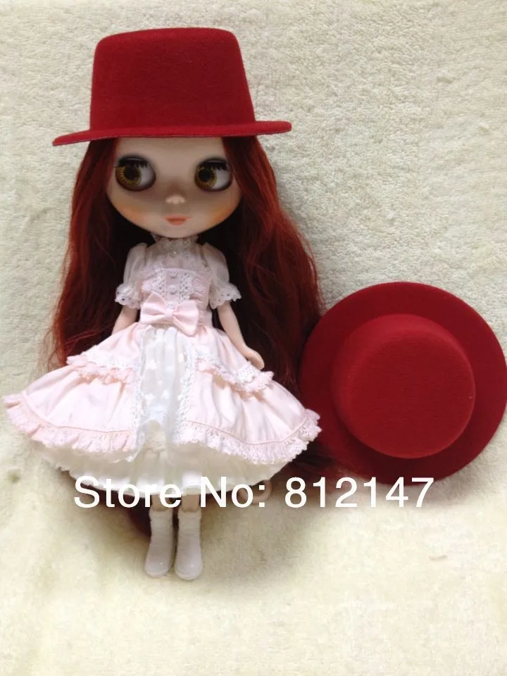 Кукольная шапка Blyth красная | Игрушки и хобби