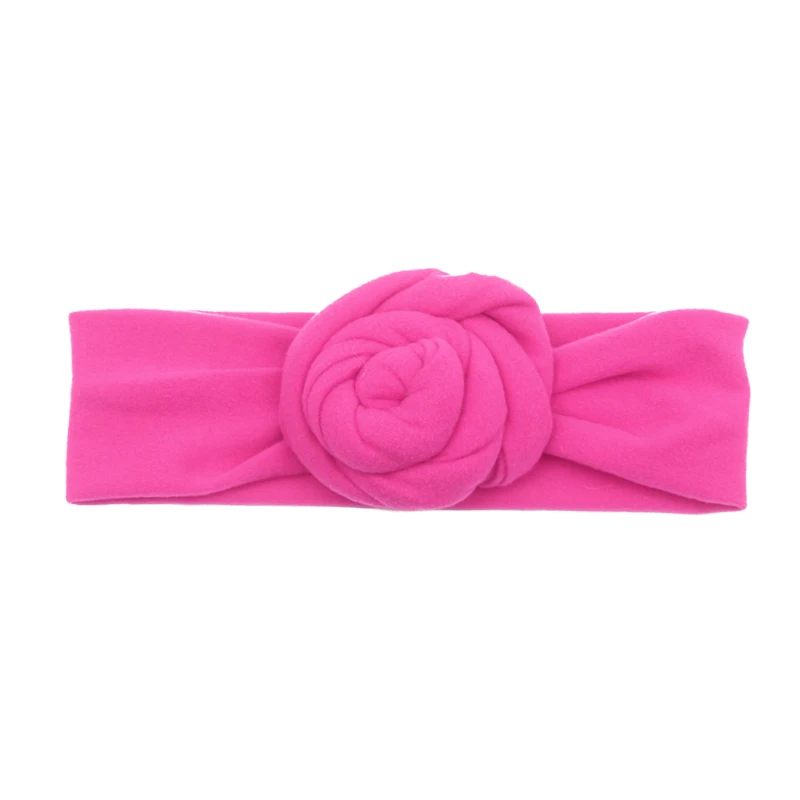 1 PC Fashion Headband Newborn Solid Cotton Handmade Rose Flower Turban Hairband Petty Girl Tie Knot Headbands For Babies | Детская