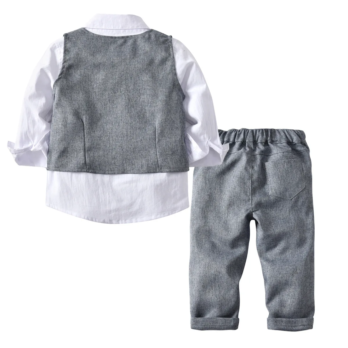 Kids Suits Blazers 2019 Autumn Baby Boys Shirt Overalls Coat Tie Suit for Wedding Formal Party Wear Cotton Children Clothes|Костюмы| |