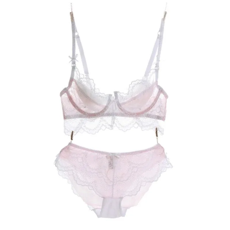 2017 Новый 3/4 Кубок Полный Кружева Тонкие Чашки Сексуальная Push Up бюстгальтер С Pad