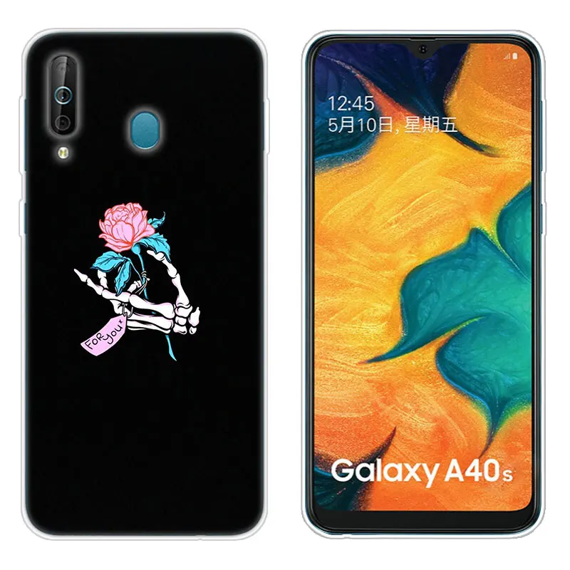 Чехол Dark Skull Art из силикона для Samsung Galaxy A90 A80 A70 A60 A50 A40 A30 A10 A20E A2CORE A9 A7 A8 A6 Plus 2018 A5 2017.