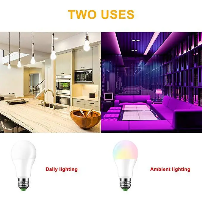 E27 светодиодная лампа 3 Вт 5 10 RGB видов цветов Светодиодная AC85-265V сменная с