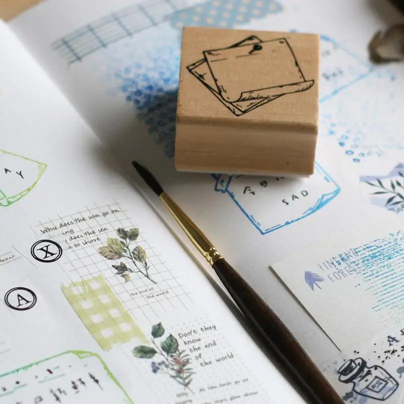 Винтажная серия Note декоративные Штампы деревянные и резиновые штампы для