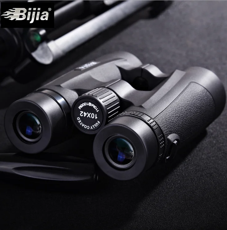 BIJIA 10X42 бинокль HD высокой четкости заполненный азотом водонепроницаемый с низким