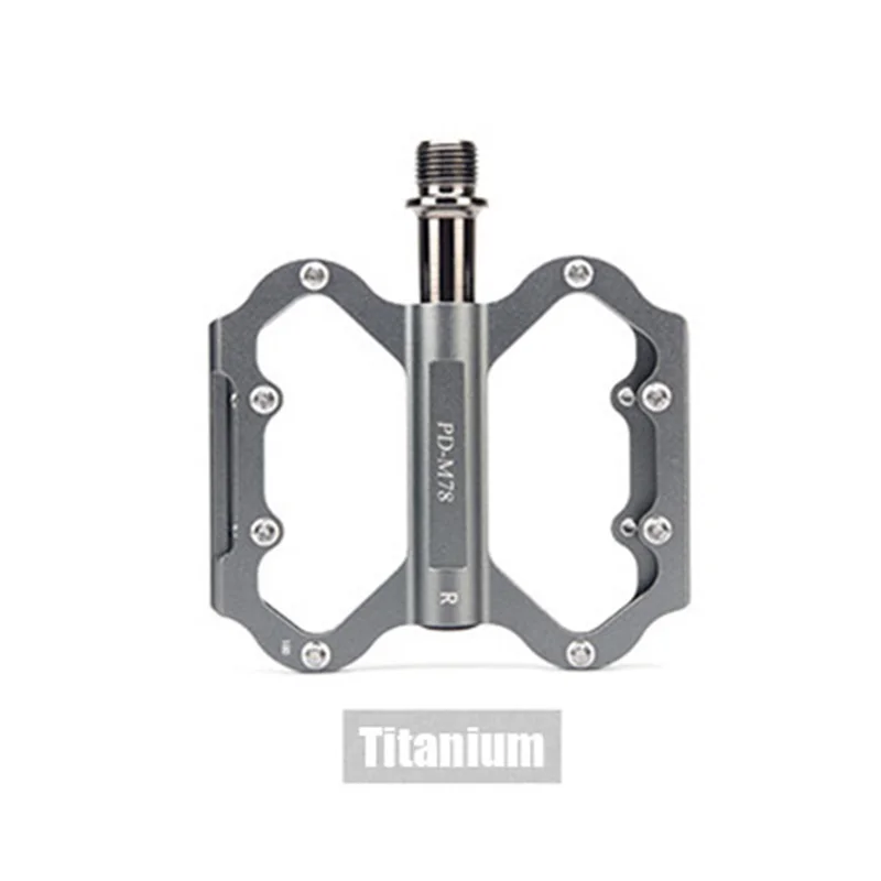 Titanium Алюминиевые педали для шоссейного велосипеда Mtb Горный Сверхлегкий складной велосипед герметичный Подшипник педали велосипедные аксессуары Запчасти - Цвет: Titanium