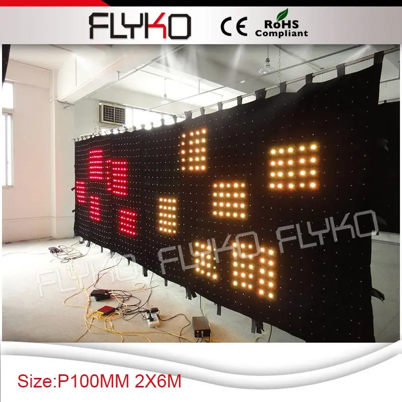 P10 2x6 м 1200 шт led Свадебные украшения сценический фон шторы | Лампы и освещение