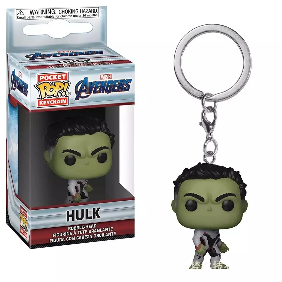 4 FUNKO POP Avengers 4: Endgame капитан чудо-яд Дэдпул брелок с Железным человеком Фигурки игрушки для детей Рождественский подарок - Цвет: 4
