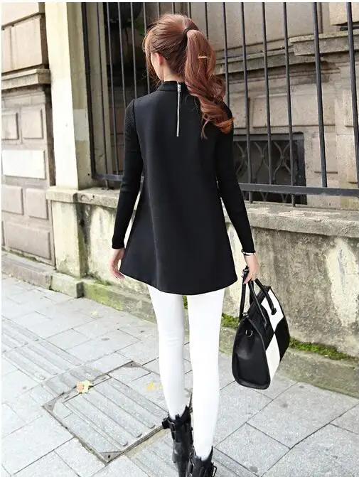 

Black Women Tops Korean 2017 Autumn And Winter Shirts Womens