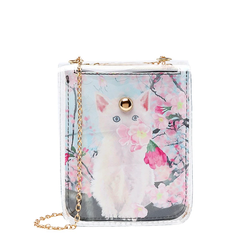 Женская прозрачная мини сумка из ПВХ через плечо конфетного цвета 2019|Сумки с