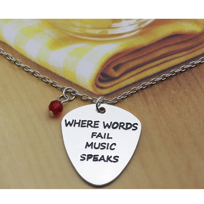 2018 Новое прибытие где слова не музыка говорит буквы ожерелье унисекс можно